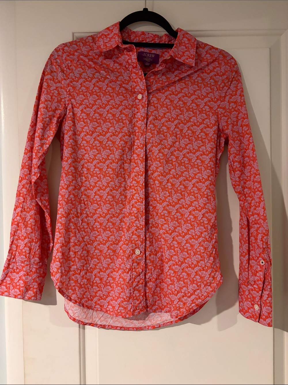 J. Crew Pink Floral Button-Down Shirt 00
